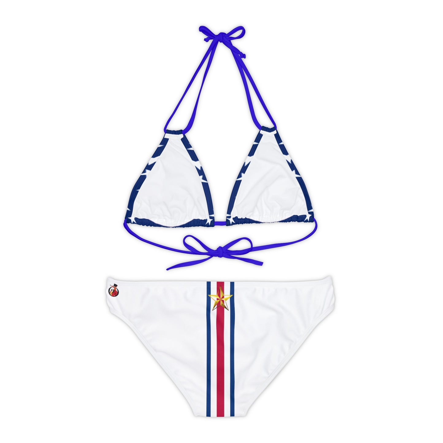 Snooty Fox Art Strappy Bikini Set (AOP) - Stars and Stripes