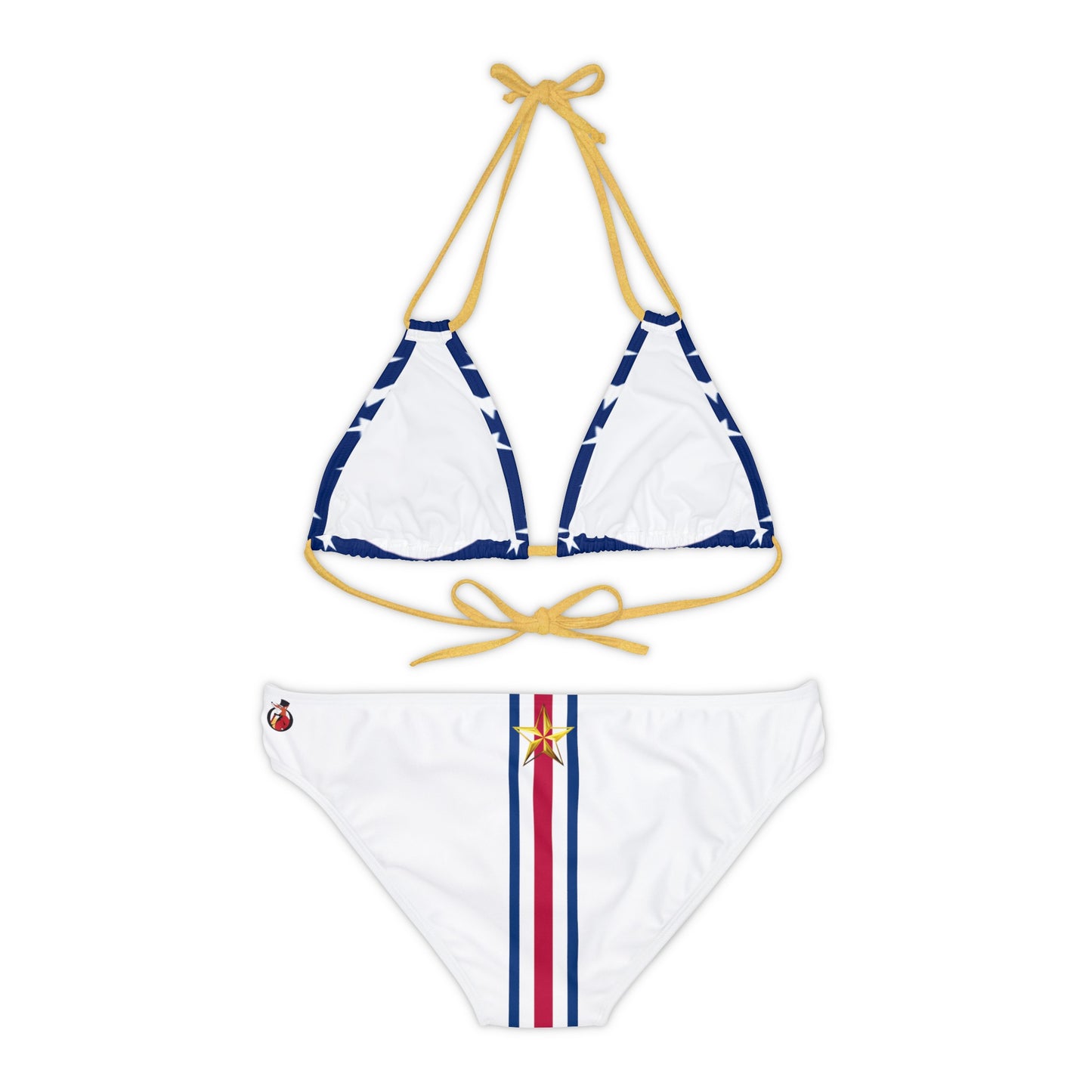 Snooty Fox Art Strappy Bikini Set (AOP) - Stars and Stripes