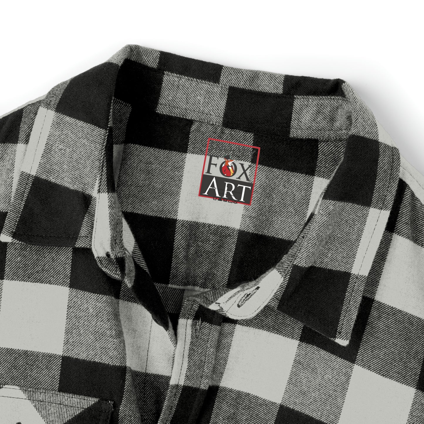 Snooty Fox Art Unisex Flannel Shirt - Silhouette Logo