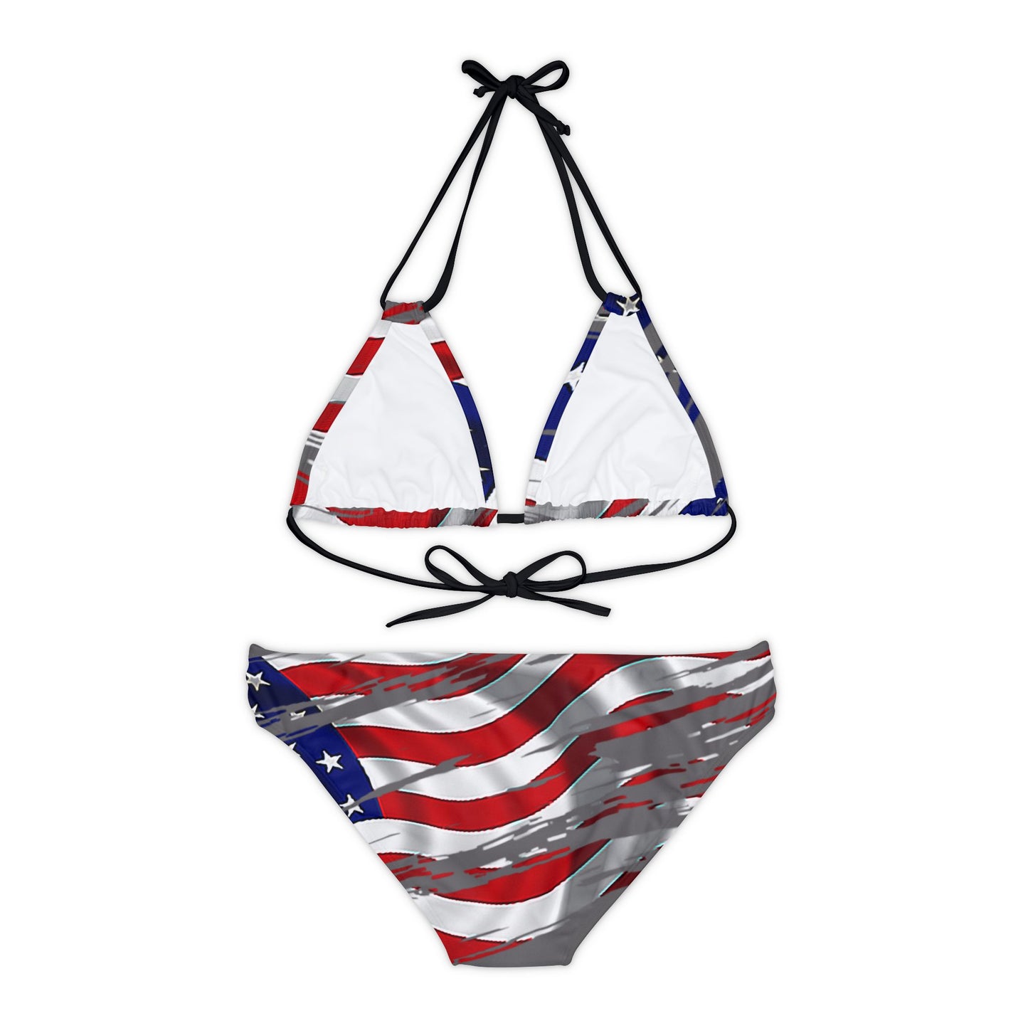 Snooty Fox Art Strappy Bikini Set (AOP) - Stars and Stripes I Voted