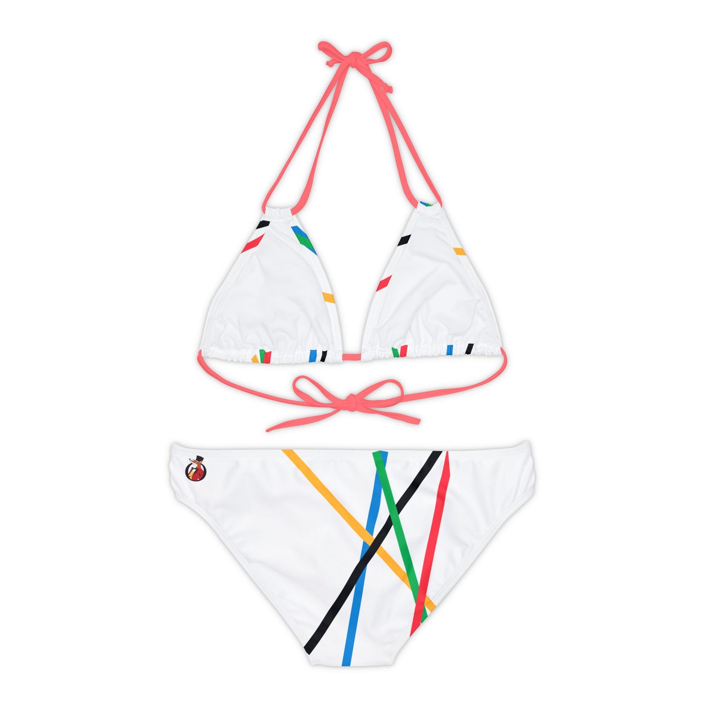 Snooty Fox Art Strappy Bikini Set (AOP) - Olympic Colors