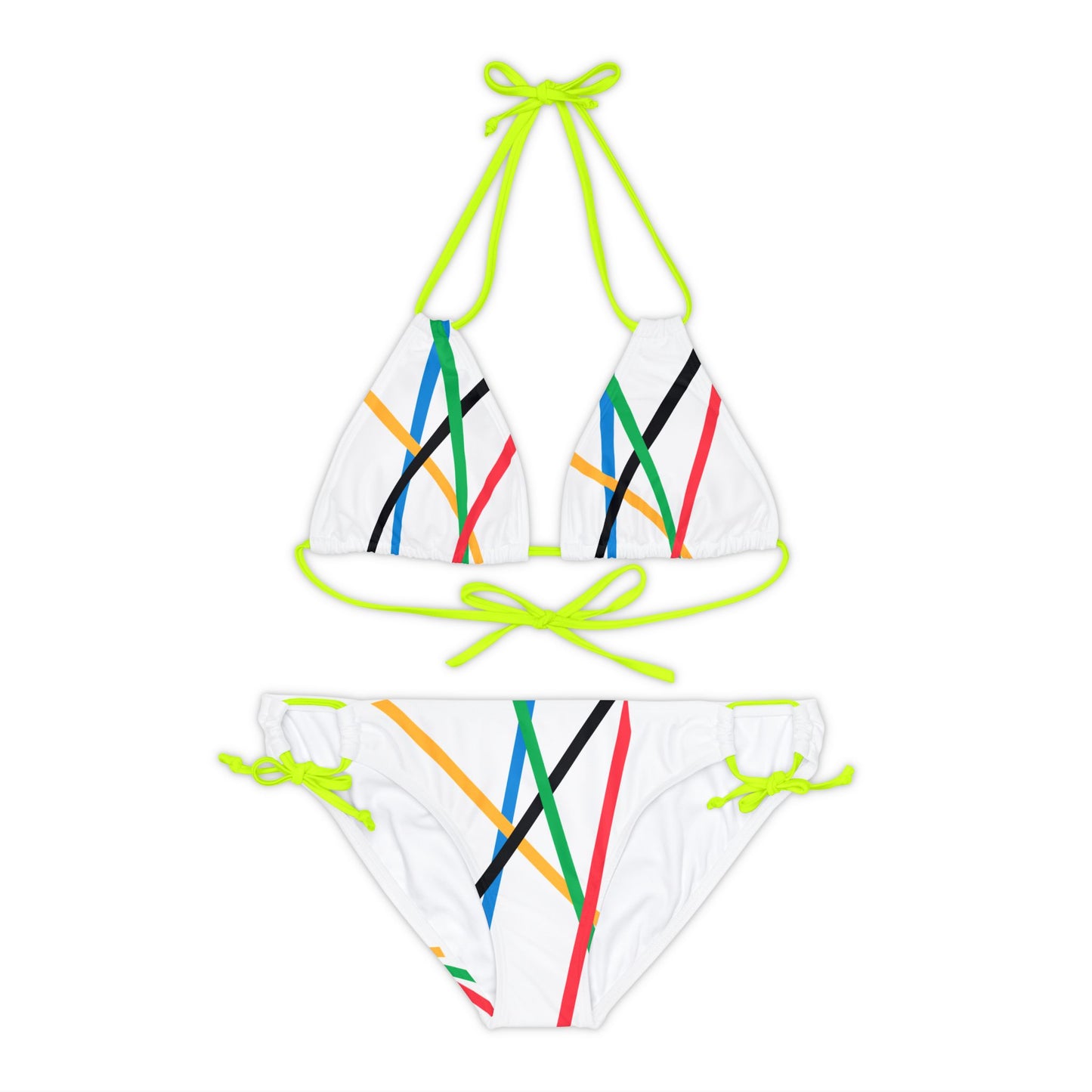 Snooty Fox Art Strappy Bikini Set (AOP) - Olympic Colors