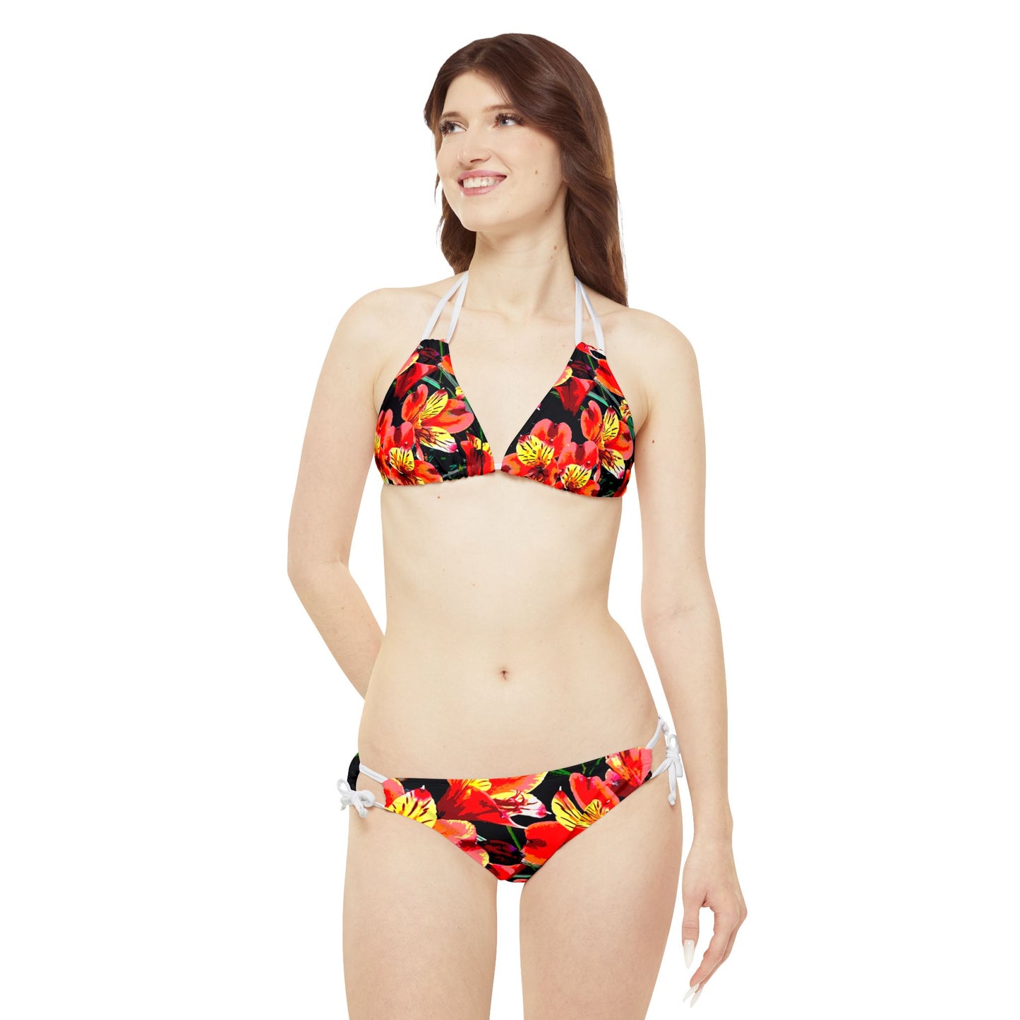 Snooty Fox Art Strappy Bikini Set (AOP) - Peruvian Lily