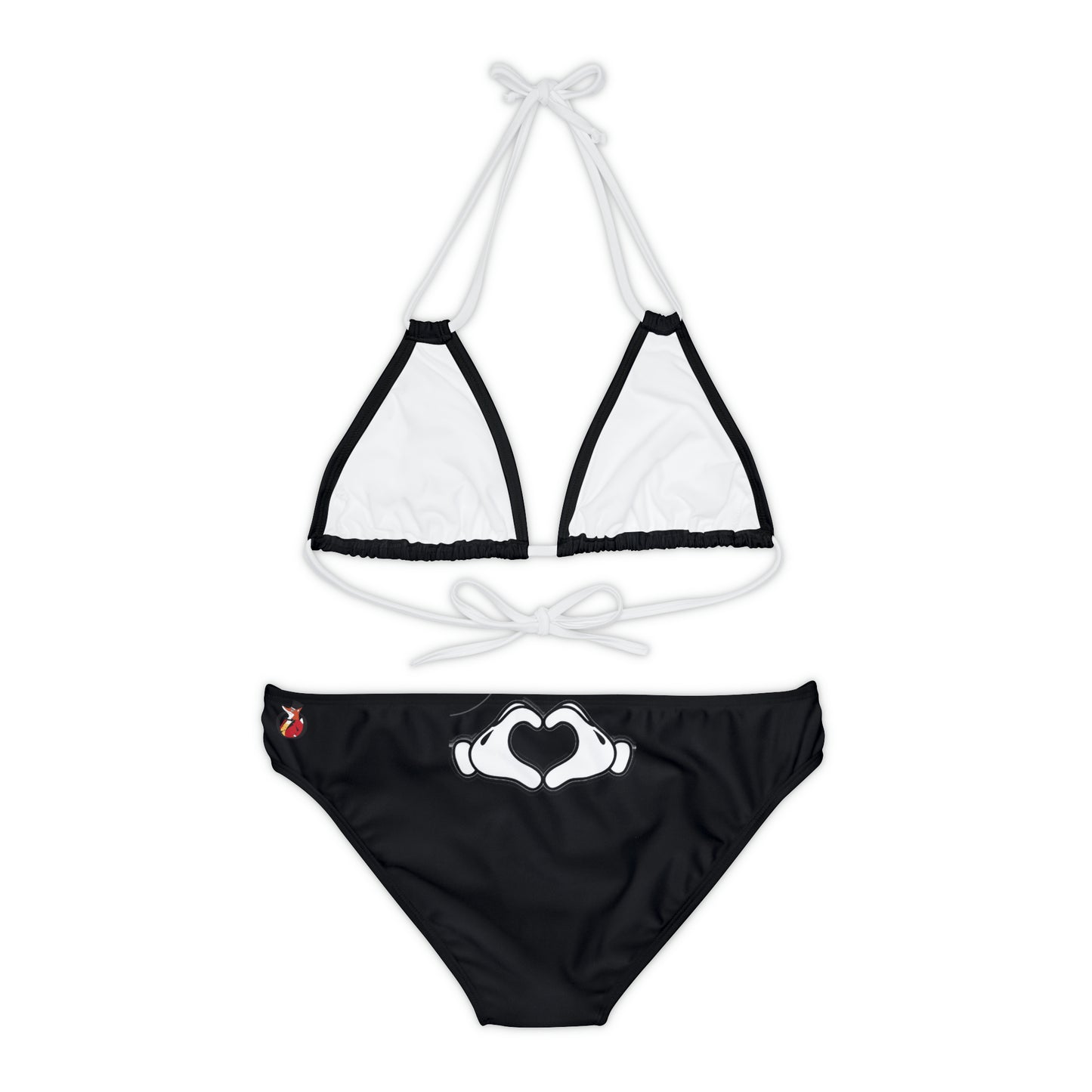 Snooty Fox Art Strappy Bikini Set (AOP) - Love Heart