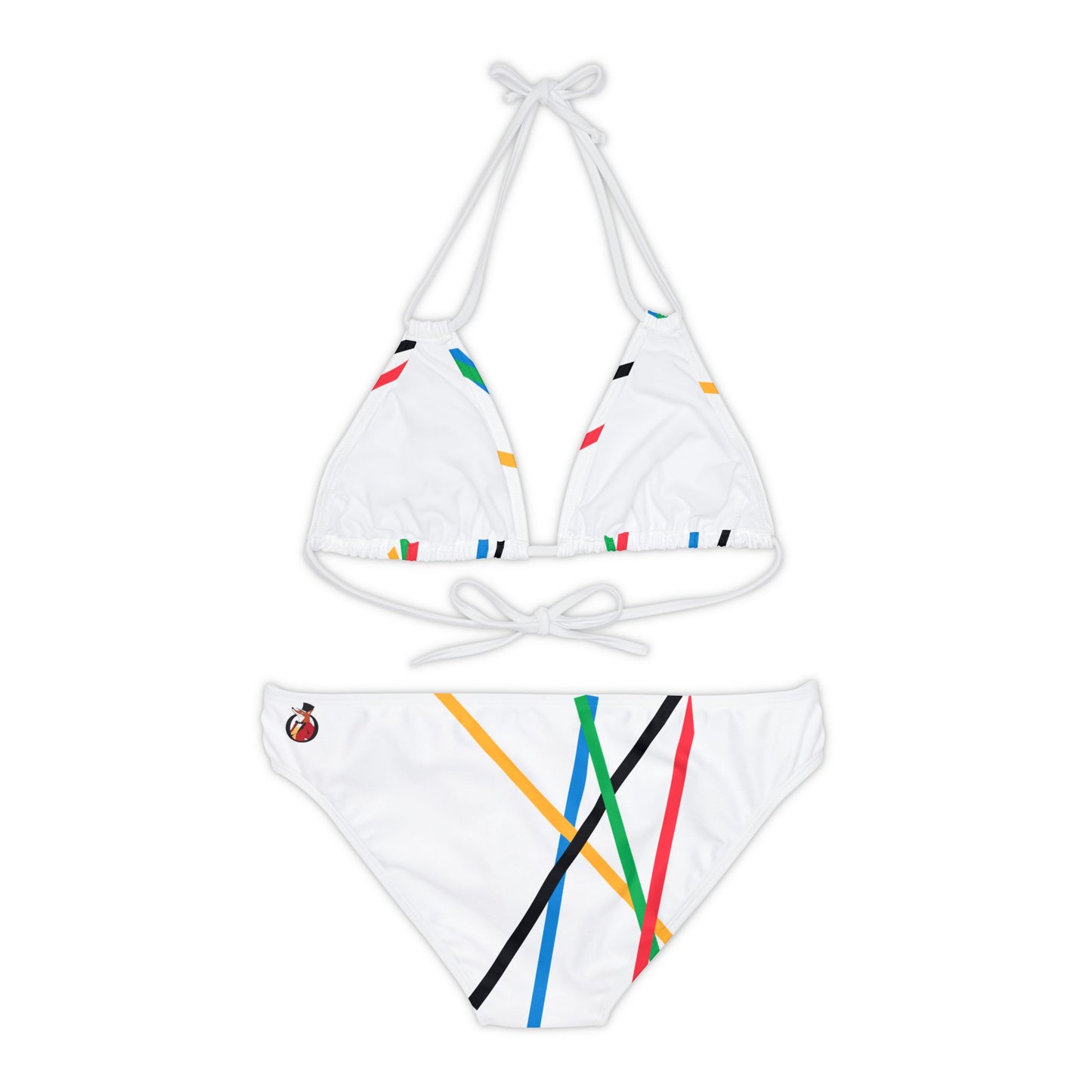 Snooty Fox Art Strappy Bikini Set (AOP) - Olympic Colors