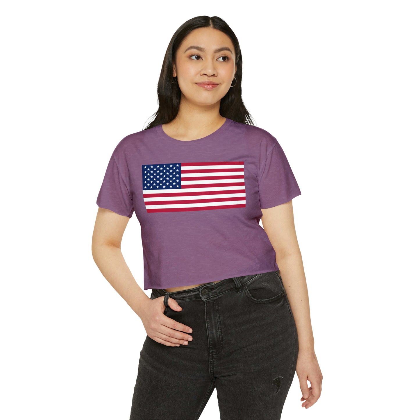 Snooty Fox Art Women's Crop Top - USA Flag
