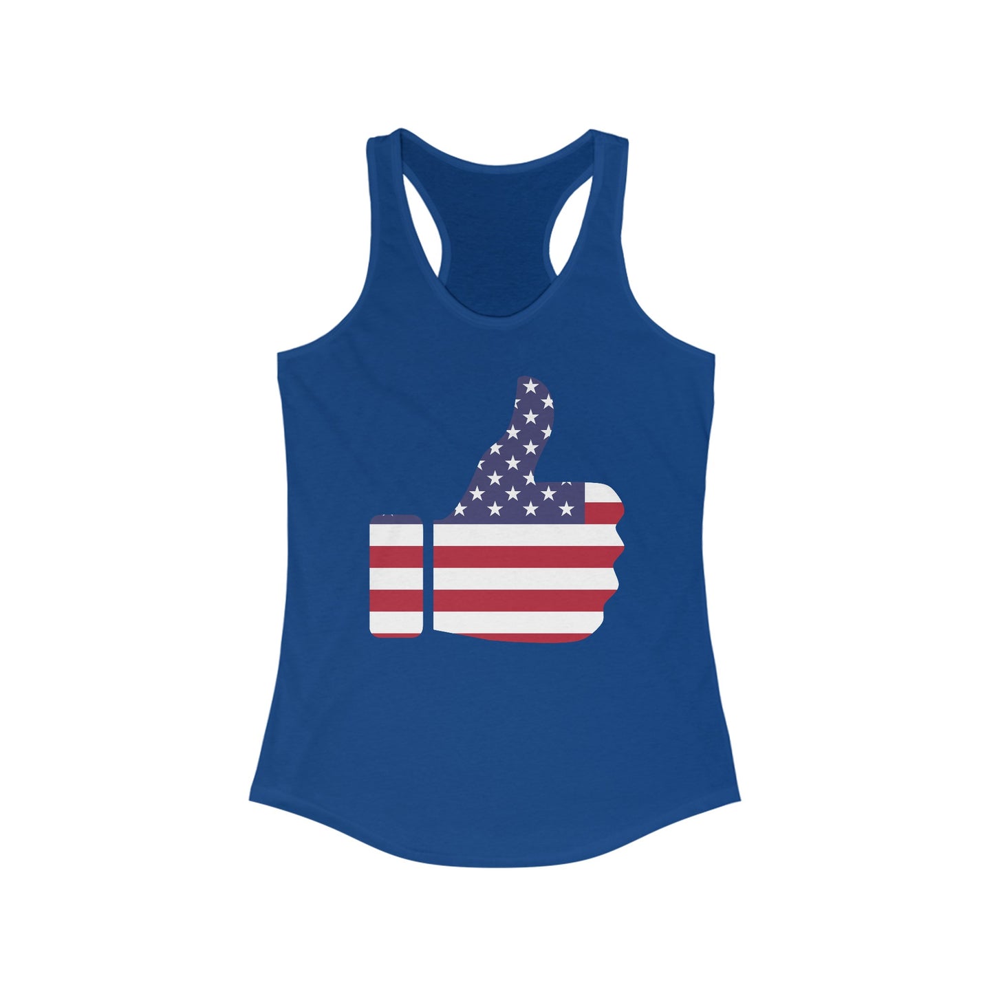 Snooty Fox Art Women's Ideal Racerback Tank - USA Thumbs Up