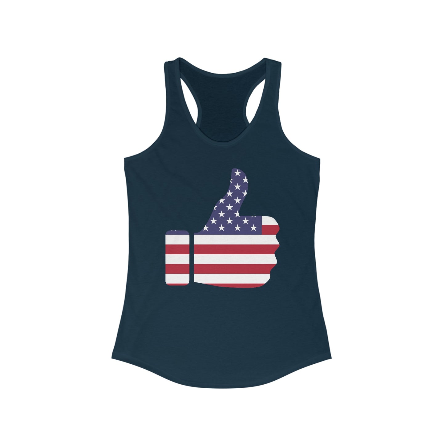 Snooty Fox Art Women's Ideal Racerback Tank - USA Thumbs Up