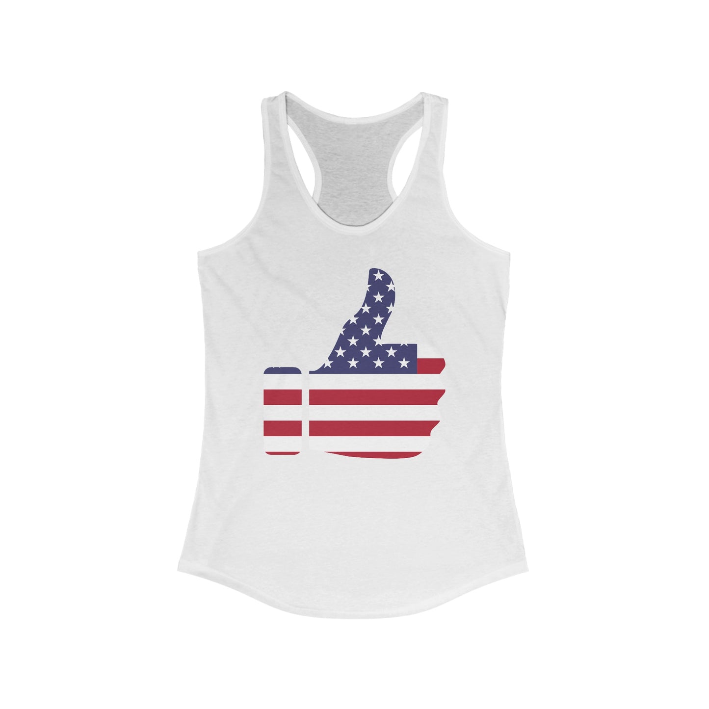 Snooty Fox Art Women's Ideal Racerback Tank - USA Thumbs Up