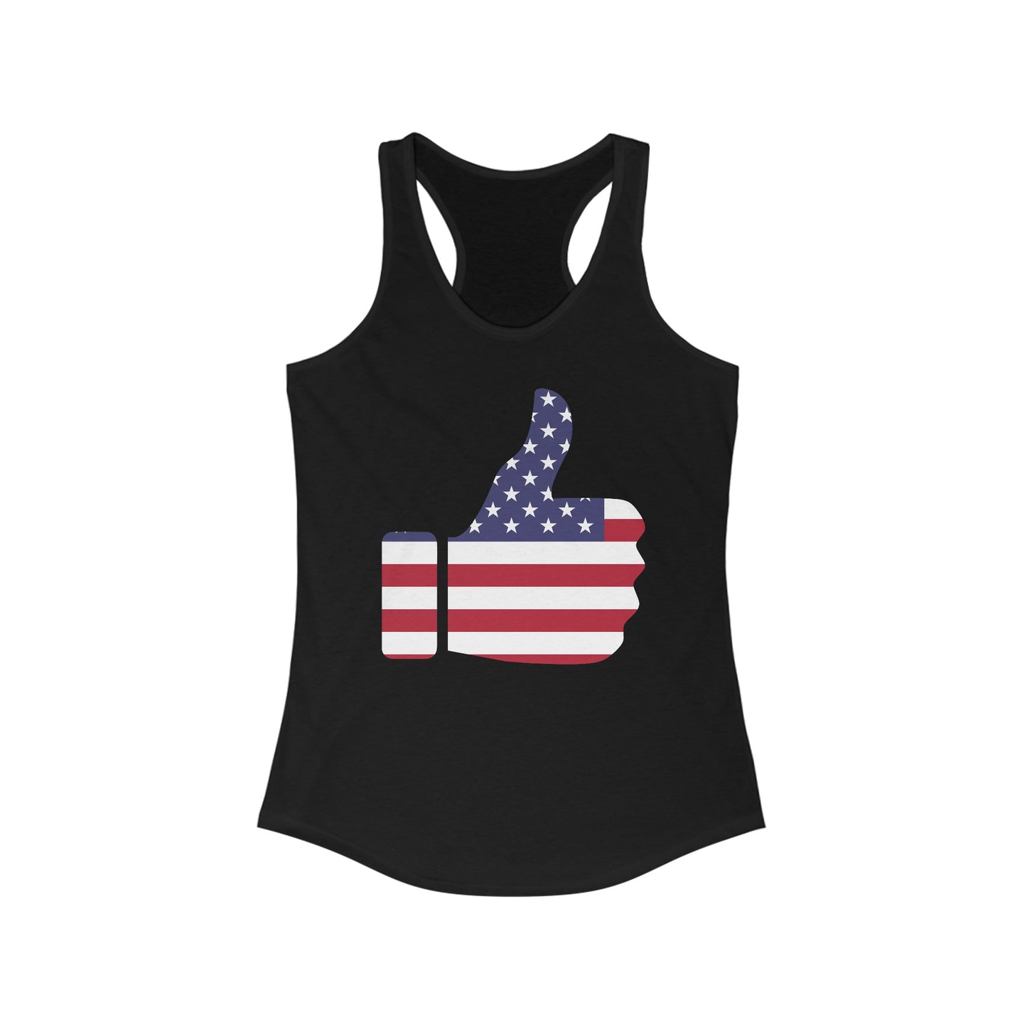 Snooty Fox Art Women's Ideal Racerback Tank - USA Thumbs Up