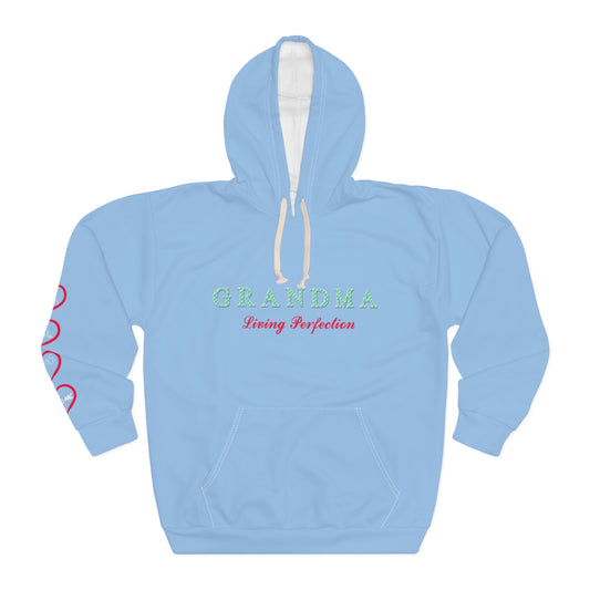 Grandma Love Unisex Pullover Hoodie - Cozy Blue Gift for Grandmothers