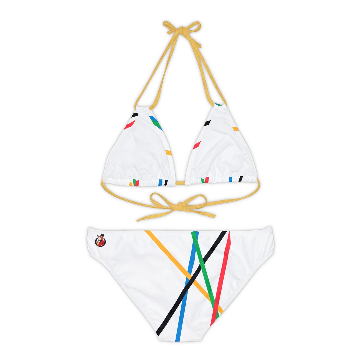 Snooty Fox Art Strappy Bikini Set (AOP) - Olympic Colors