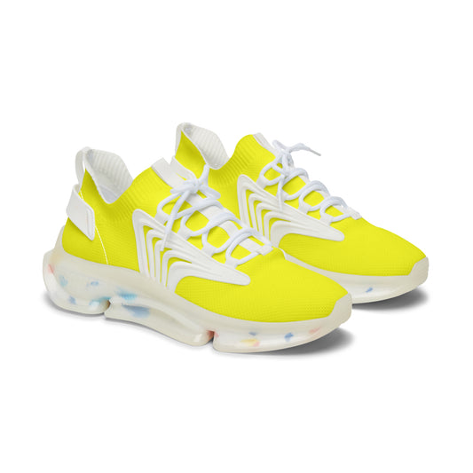 Snooty Fox Art Women's Mesh Sneakers - Neon Yellow