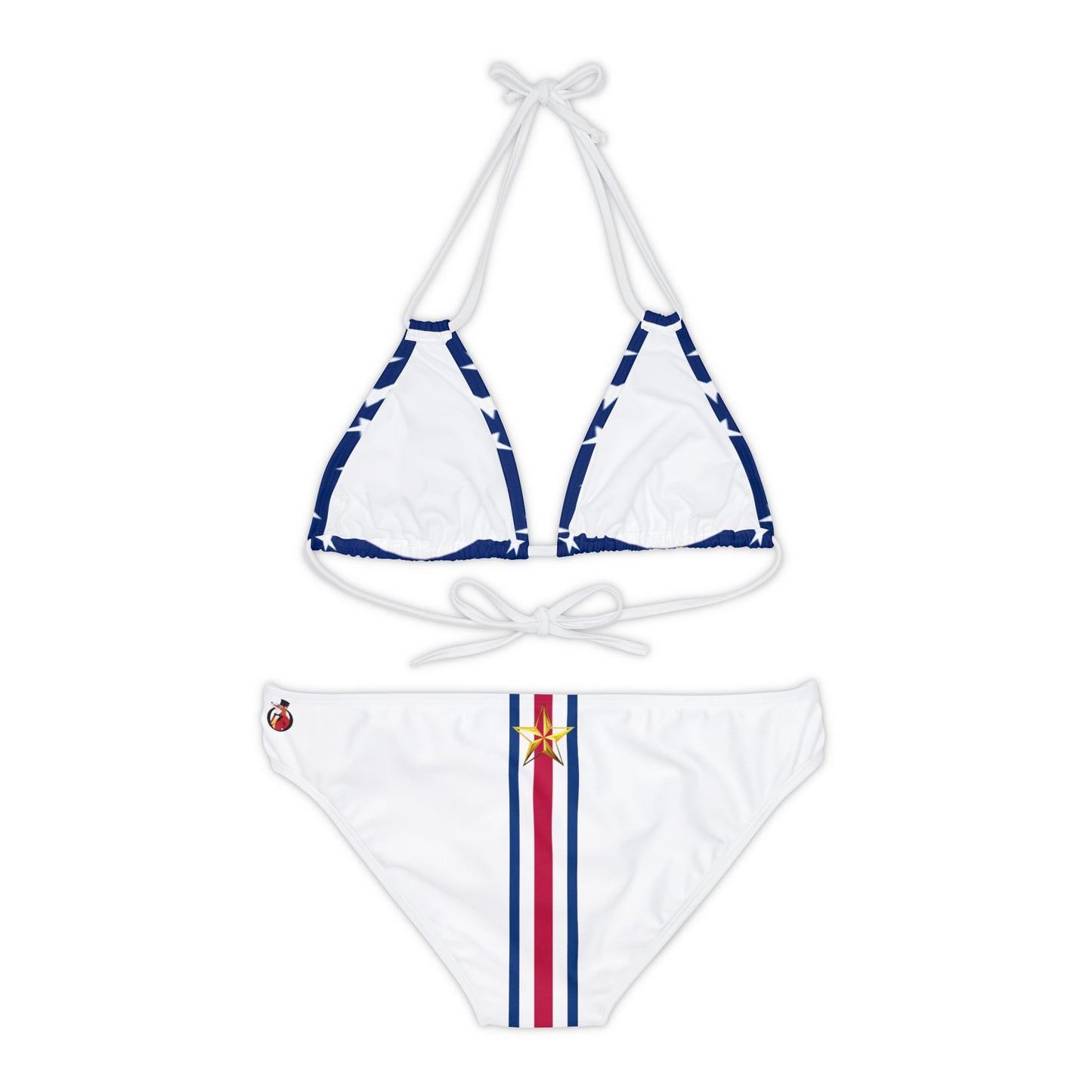 Snooty Fox Art Strappy Bikini Set (AOP) - Stars and Stripes