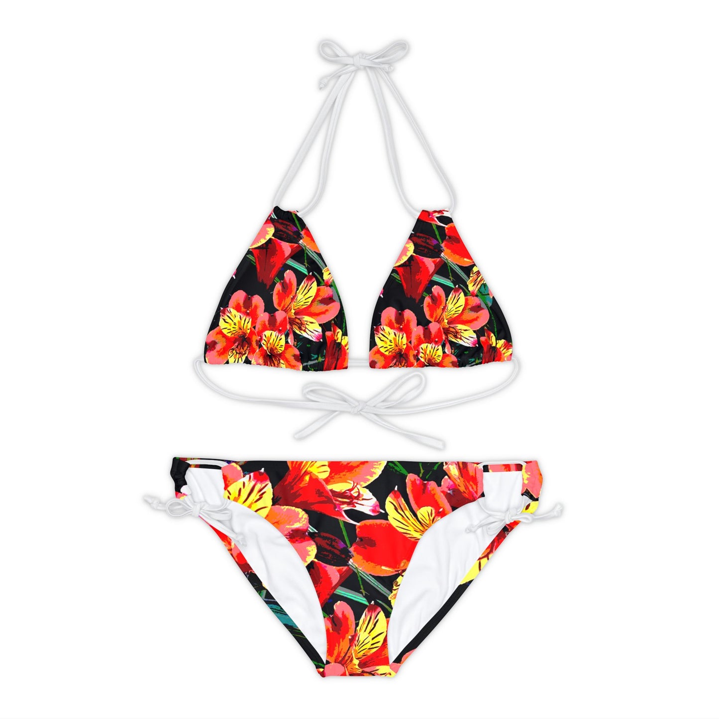 Snooty Fox Art Strappy Bikini Set (AOP) - Peruvian Lily