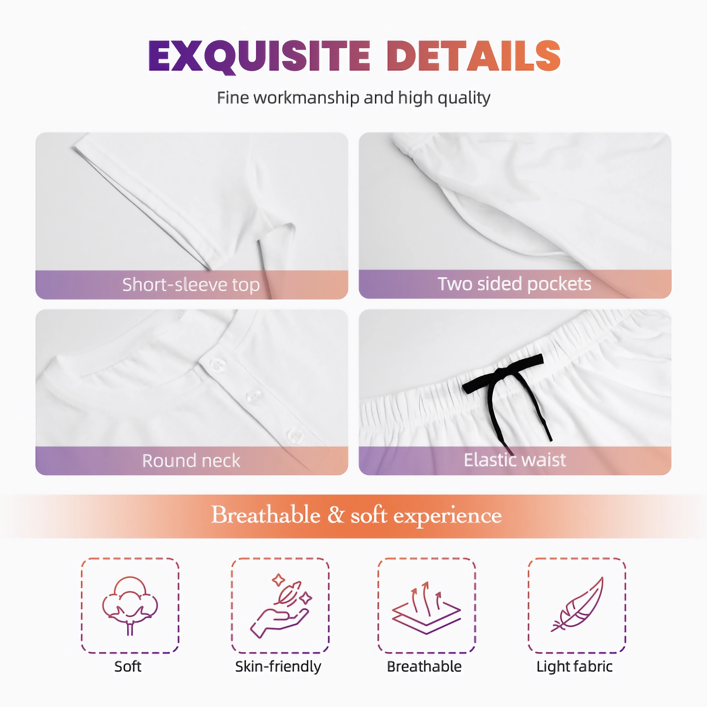 Snooty Fox Art  Women's Summer Round Neck Pajamas