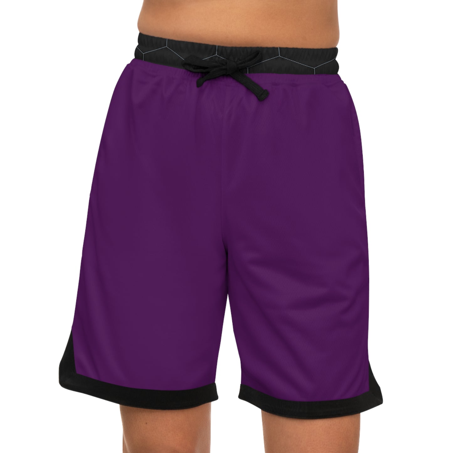 Snooty Fox Art Basketball Rib Shorts (AOP) - Mex Purple