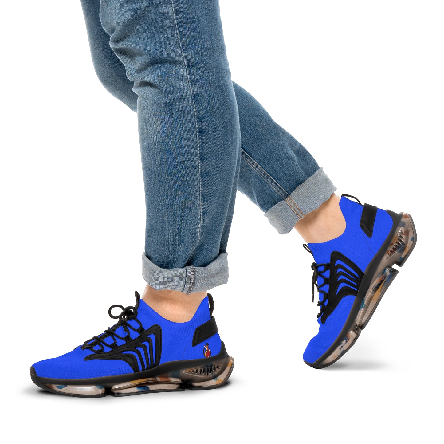 Snooty Fox Art Men's Mesh Sneakers - Frida Blue