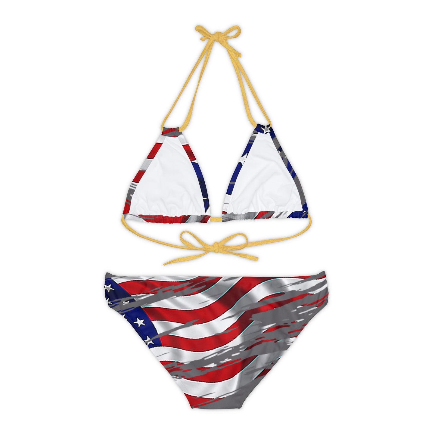 Snooty Fox Art Strappy Bikini Set (AOP) - Stars and Stripes I Voted