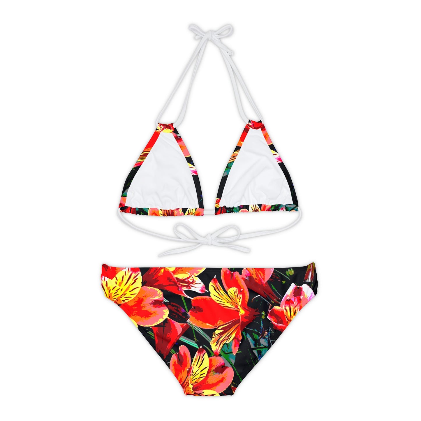 Snooty Fox Art Strappy Bikini Set (AOP) - Peruvian Lily