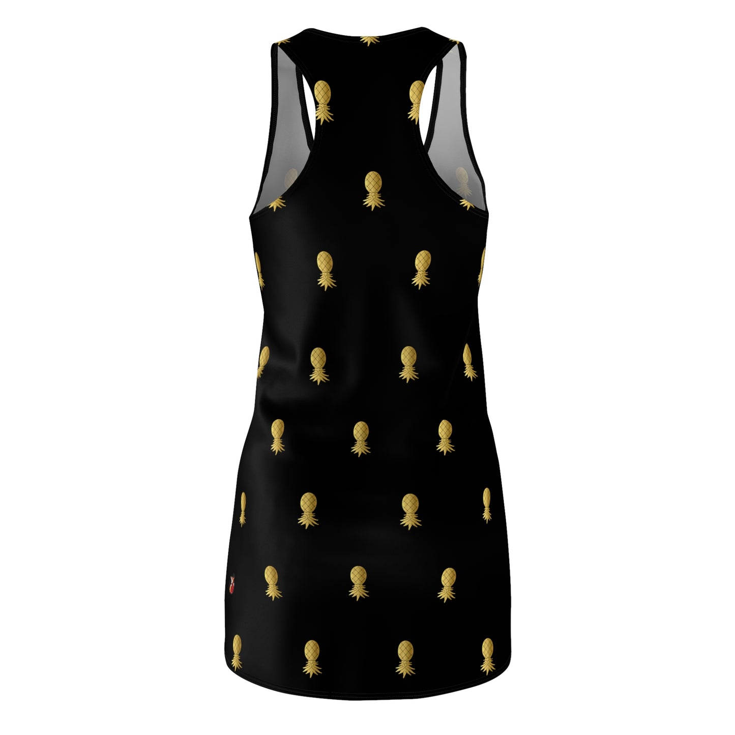 Snooty Fox Art Women's Cut & Sew Racerback Dress (AOP) - Gold Pineapple