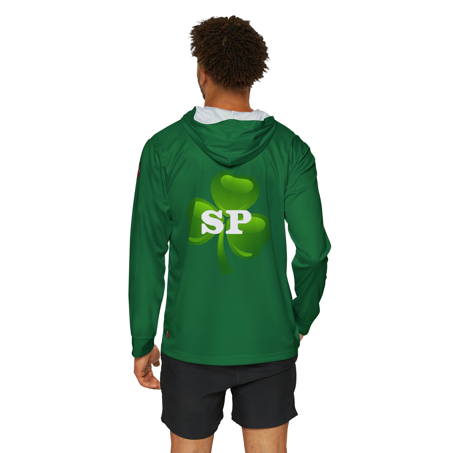 Snooty Fox Art  Sports Warmup Hoodie (AOP) - St Patrick's Green