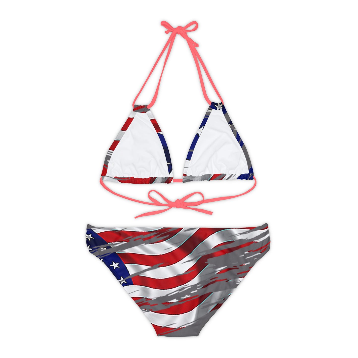 Snooty Fox Art Strappy Bikini Set (AOP) - Stars and Stripes I Voted