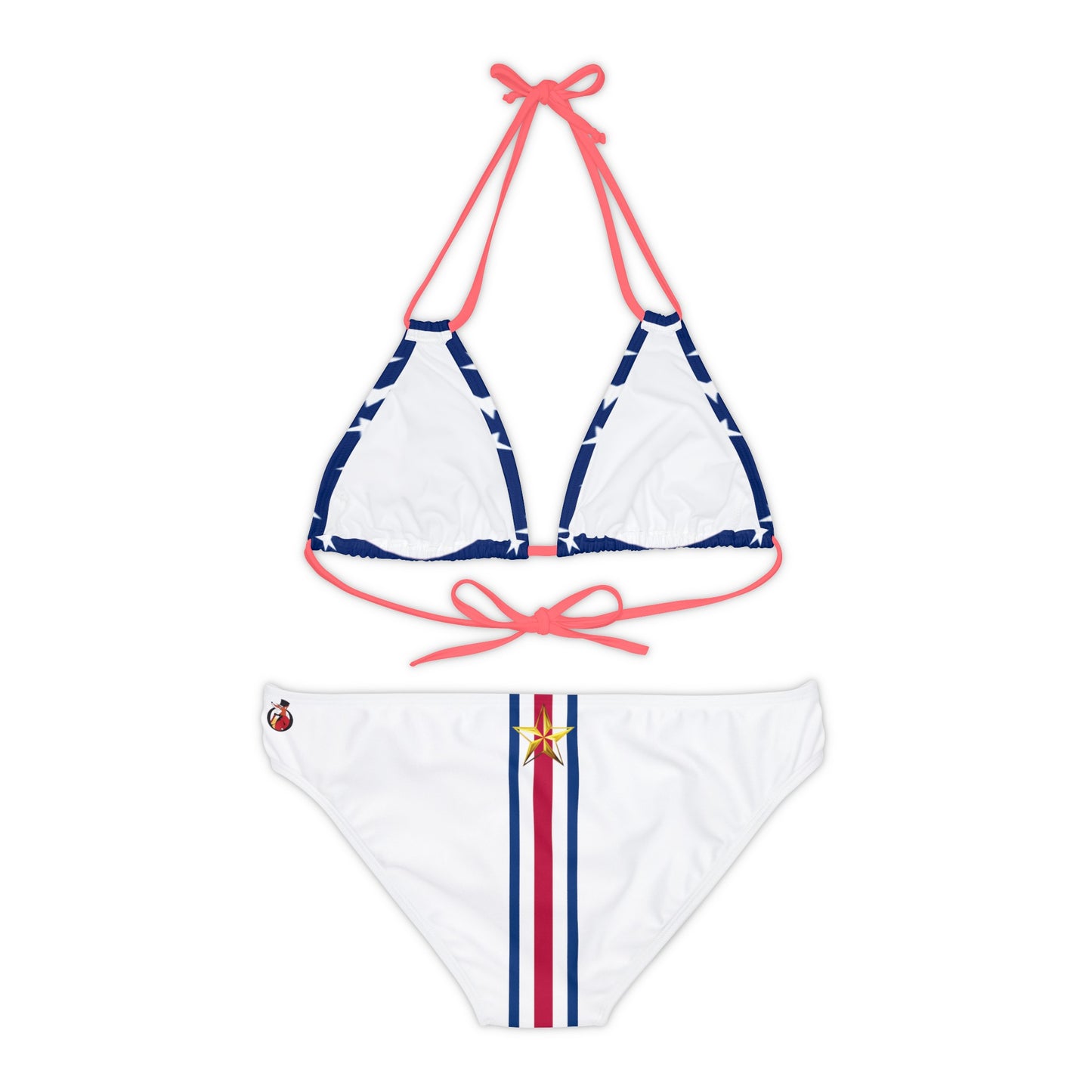 Snooty Fox Art Strappy Bikini Set (AOP) - Stars and Stripes