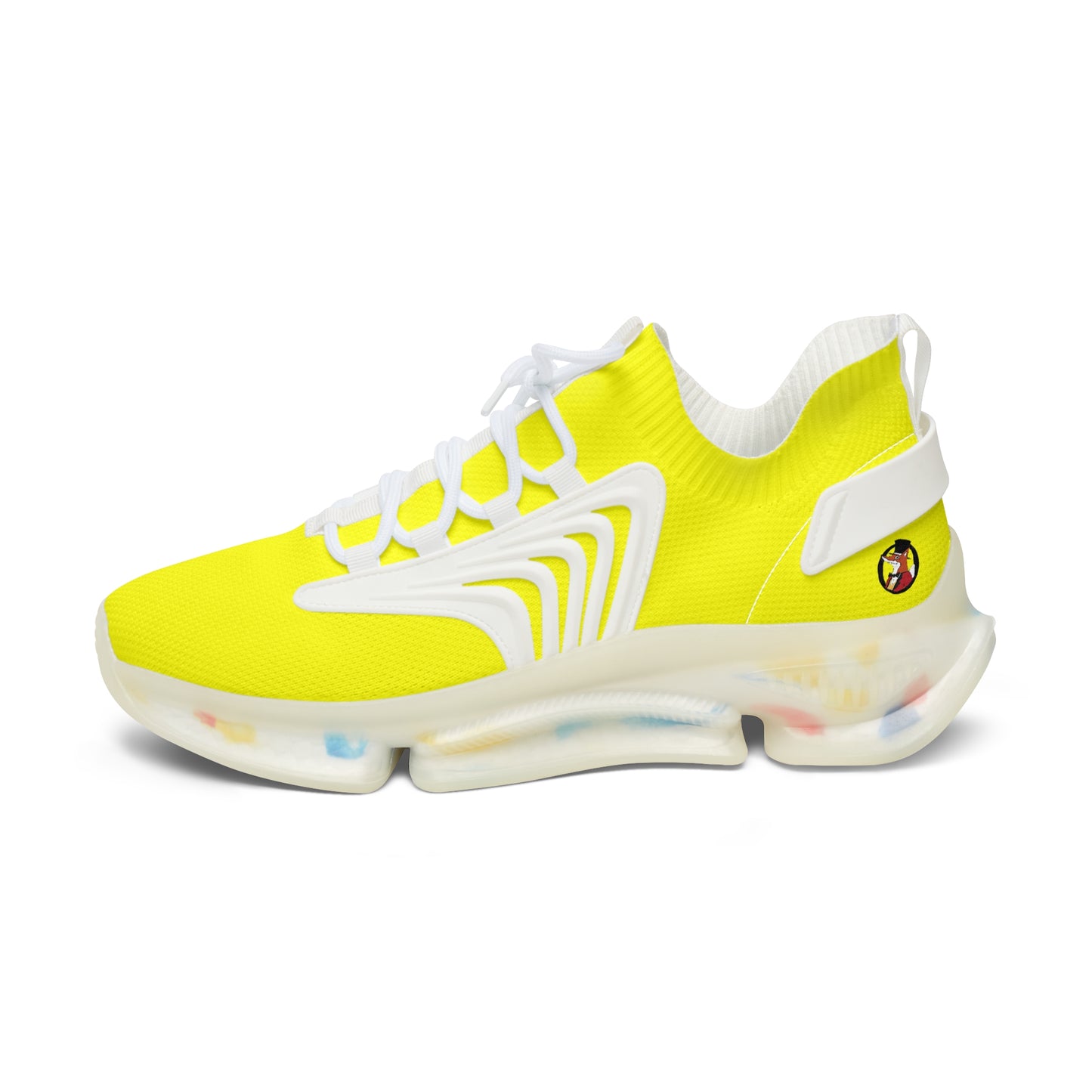 Snooty Fox Art Women's Mesh Sneakers - Neon Yellow