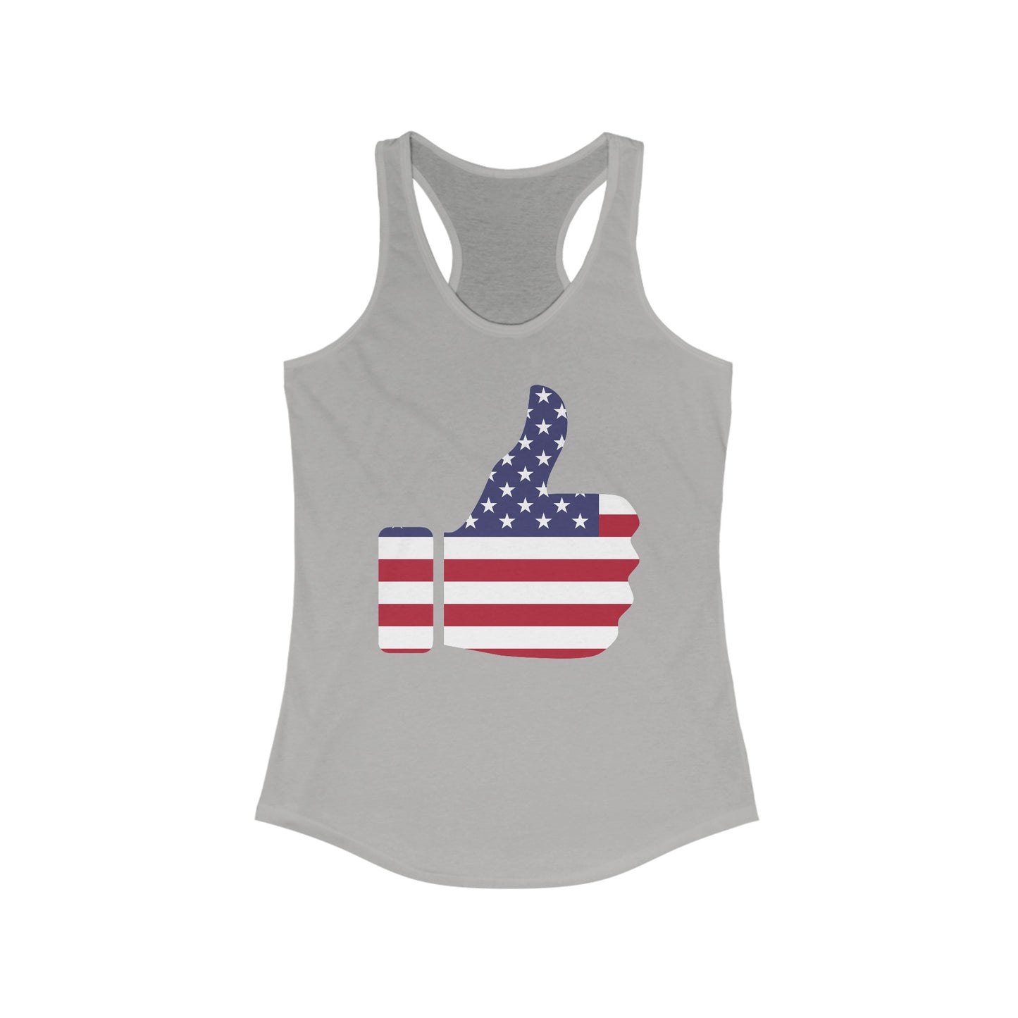 Snooty Fox Art Women's Ideal Racerback Tank - USA Thumbs Up