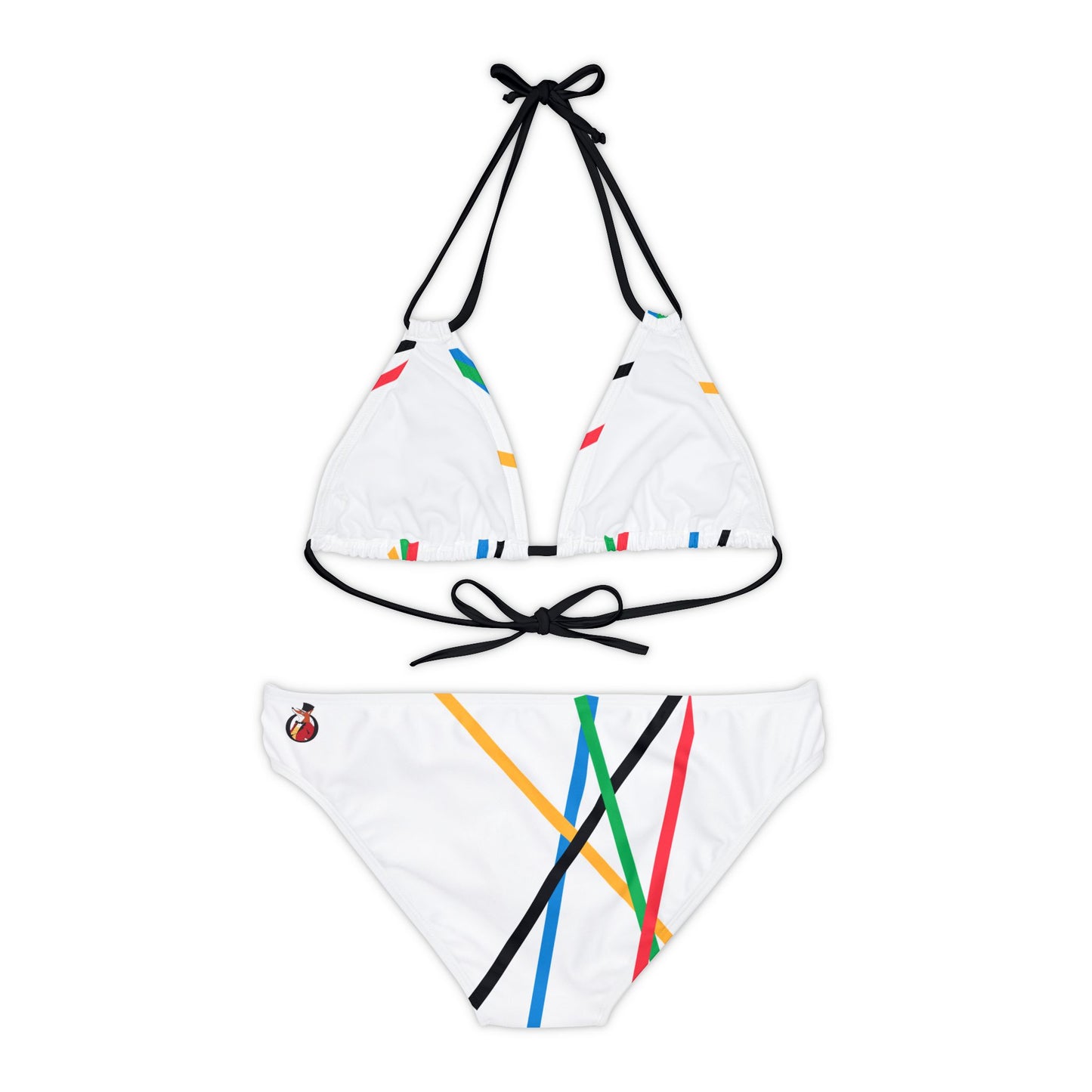 Snooty Fox Art Strappy Bikini Set (AOP) - Olympic Colors