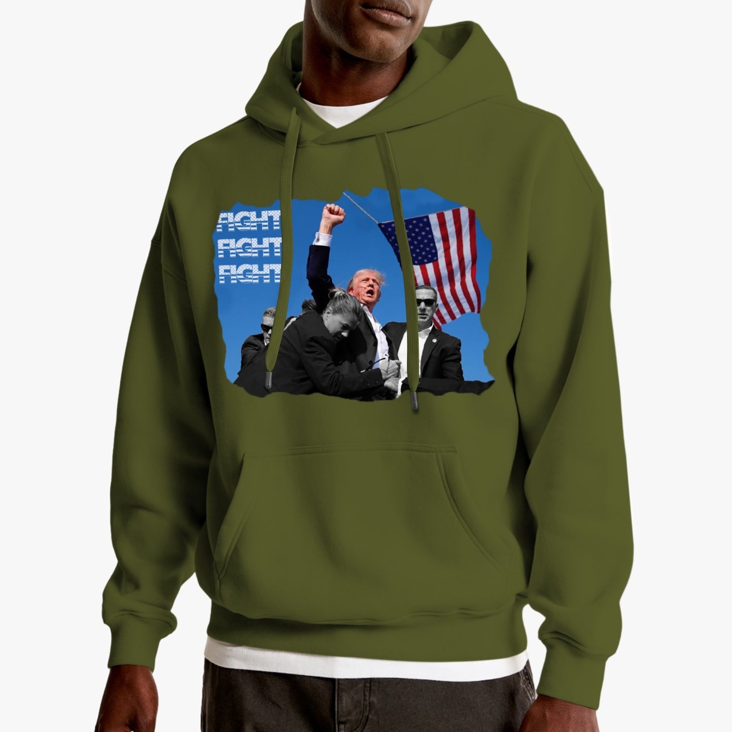 Snooty Fox Art Unisex Premium Pullover Hoodie - Fight, Fight, Fight