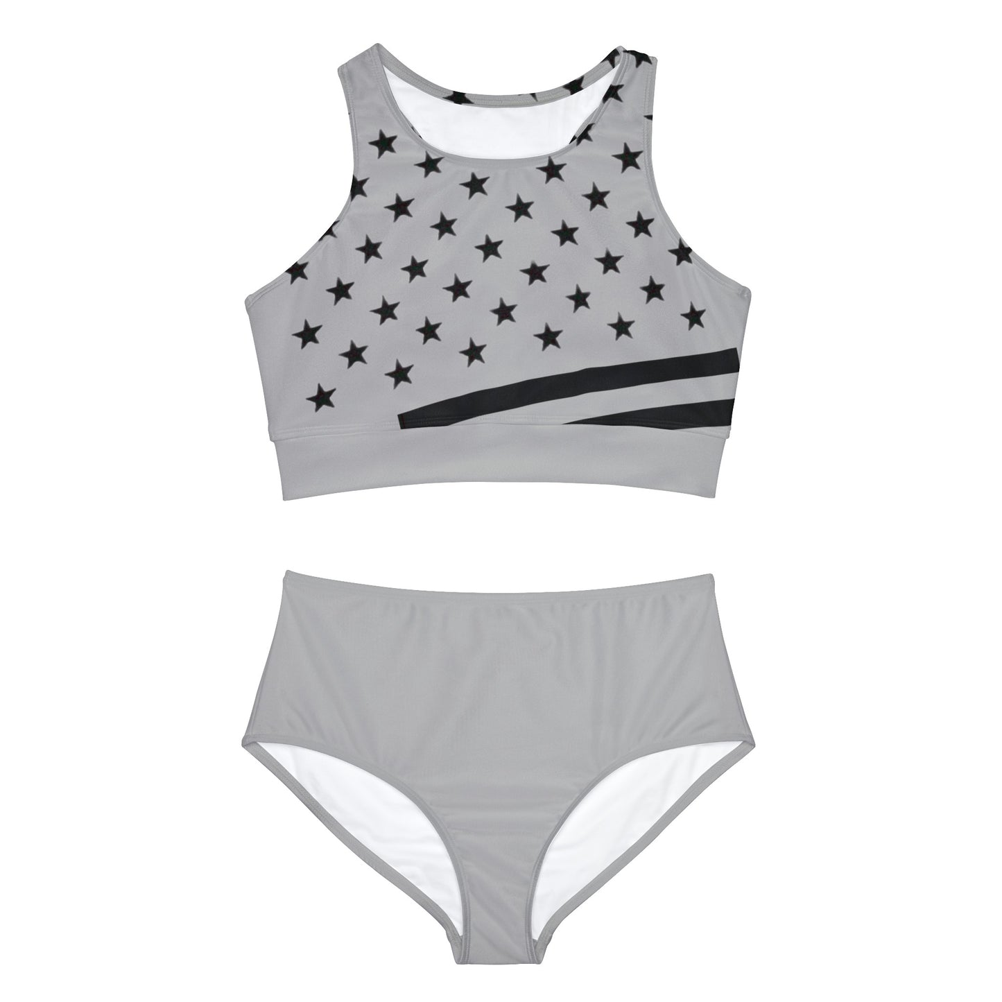 Snooty Fox Art Sporty Bikini Set (AOP) - Stars and Stripes