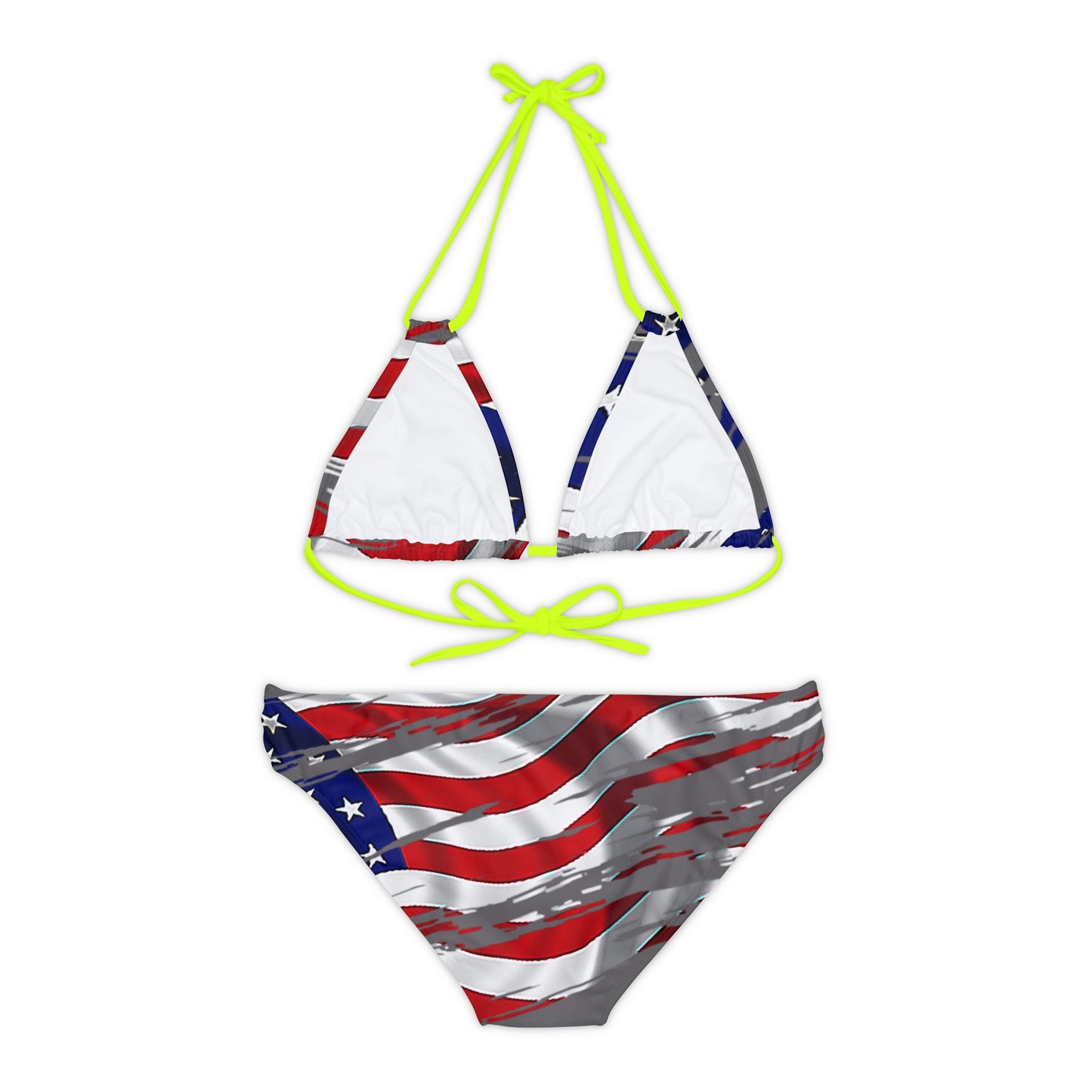 Snooty Fox Art Strappy Bikini Set (AOP) - Stars and Stripes I Voted