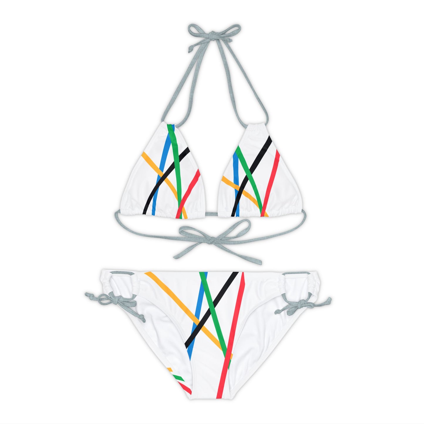 Snooty Fox Art Strappy Bikini Set (AOP) - Olympic Colors