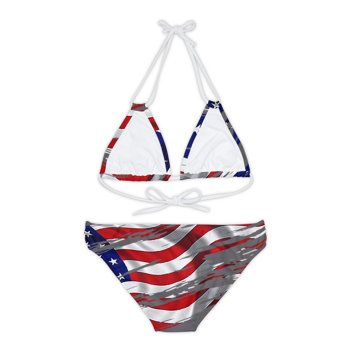 Snooty Fox Art Strappy Bikini Set (AOP) - Stars and Stripes I Voted