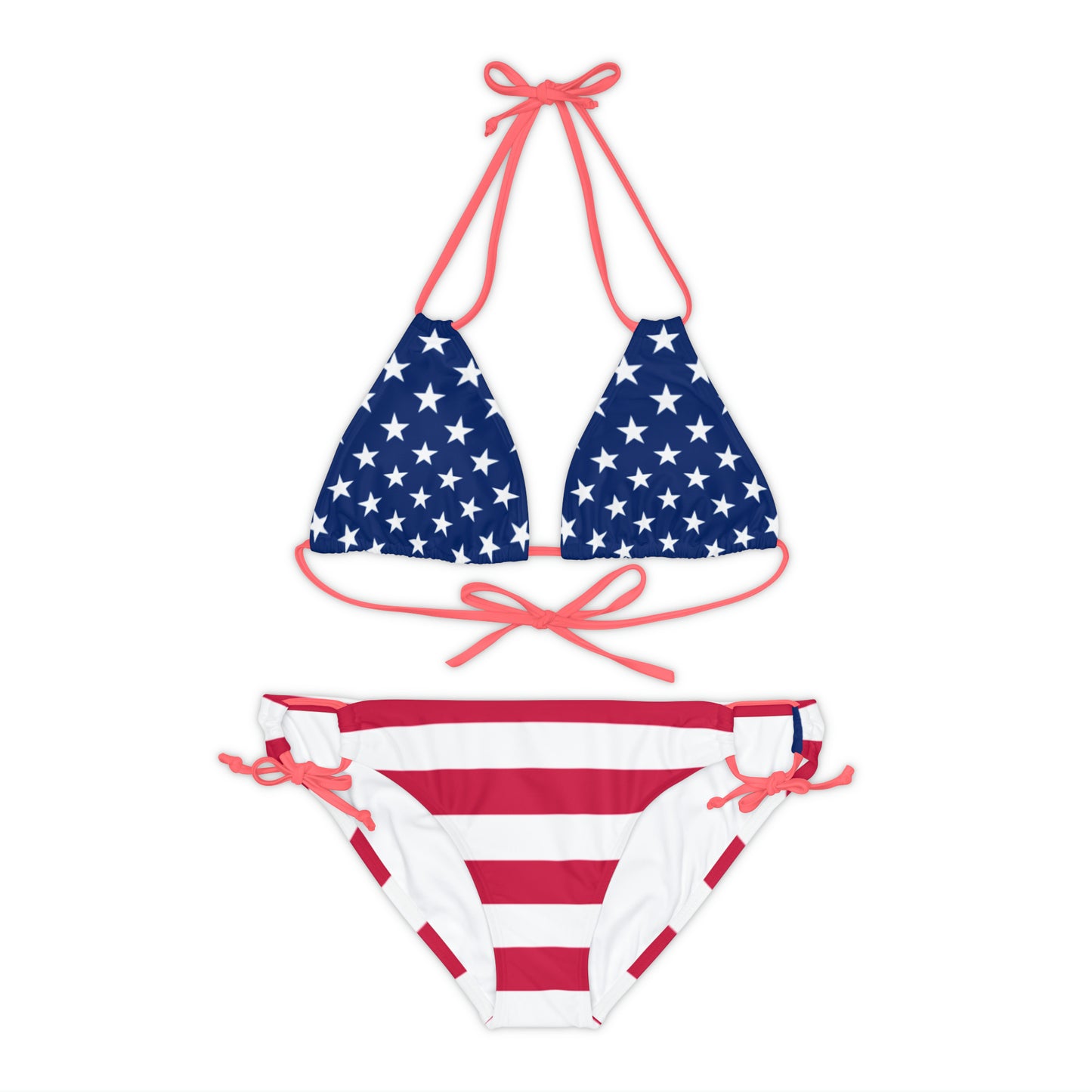 Snooty Fox Art Strappy Bikini Set (AOP) - USA Colors