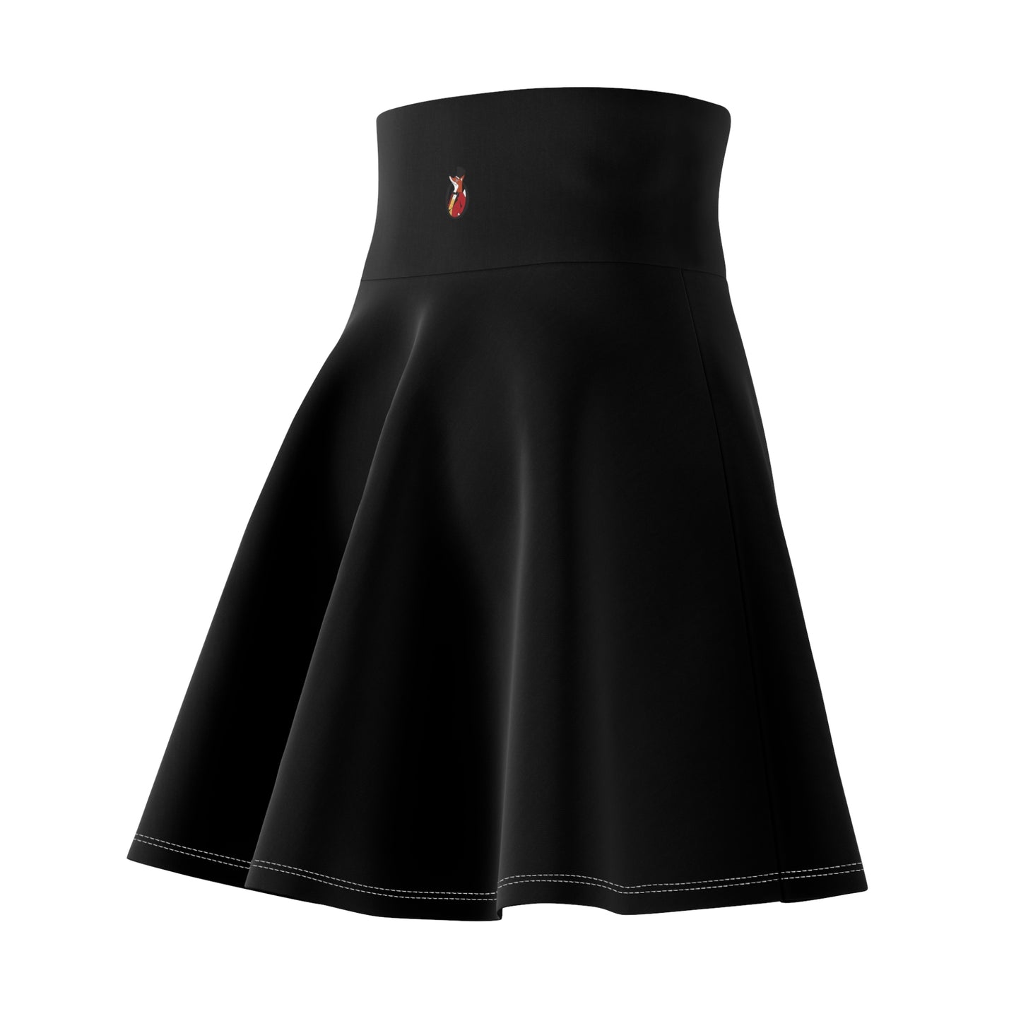 Snooty Fox Art Women's Skater Skirt (AOP) - Black