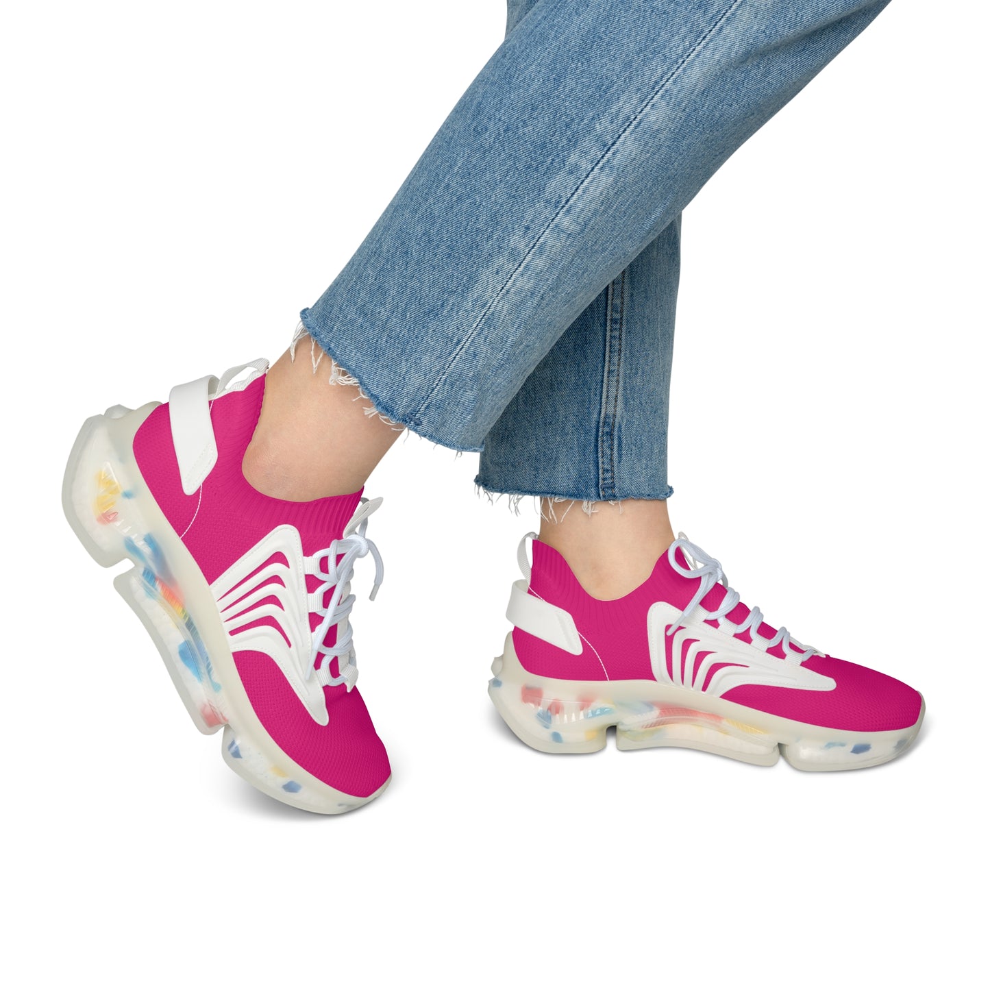 Snooty Fox Art Women's Mesh Sneakers - Mexico Pink