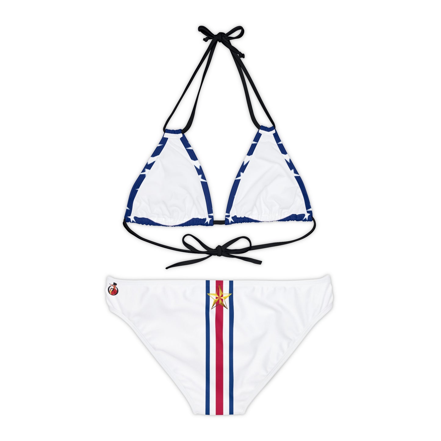 Snooty Fox Art Strappy Bikini Set (AOP) - Stars and Stripes