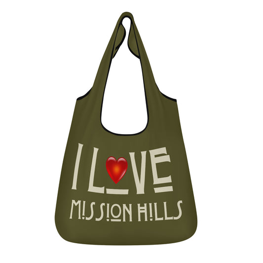 Snooty Fox Art 3 Pcs Grocery Bags - I Love Mission Hills