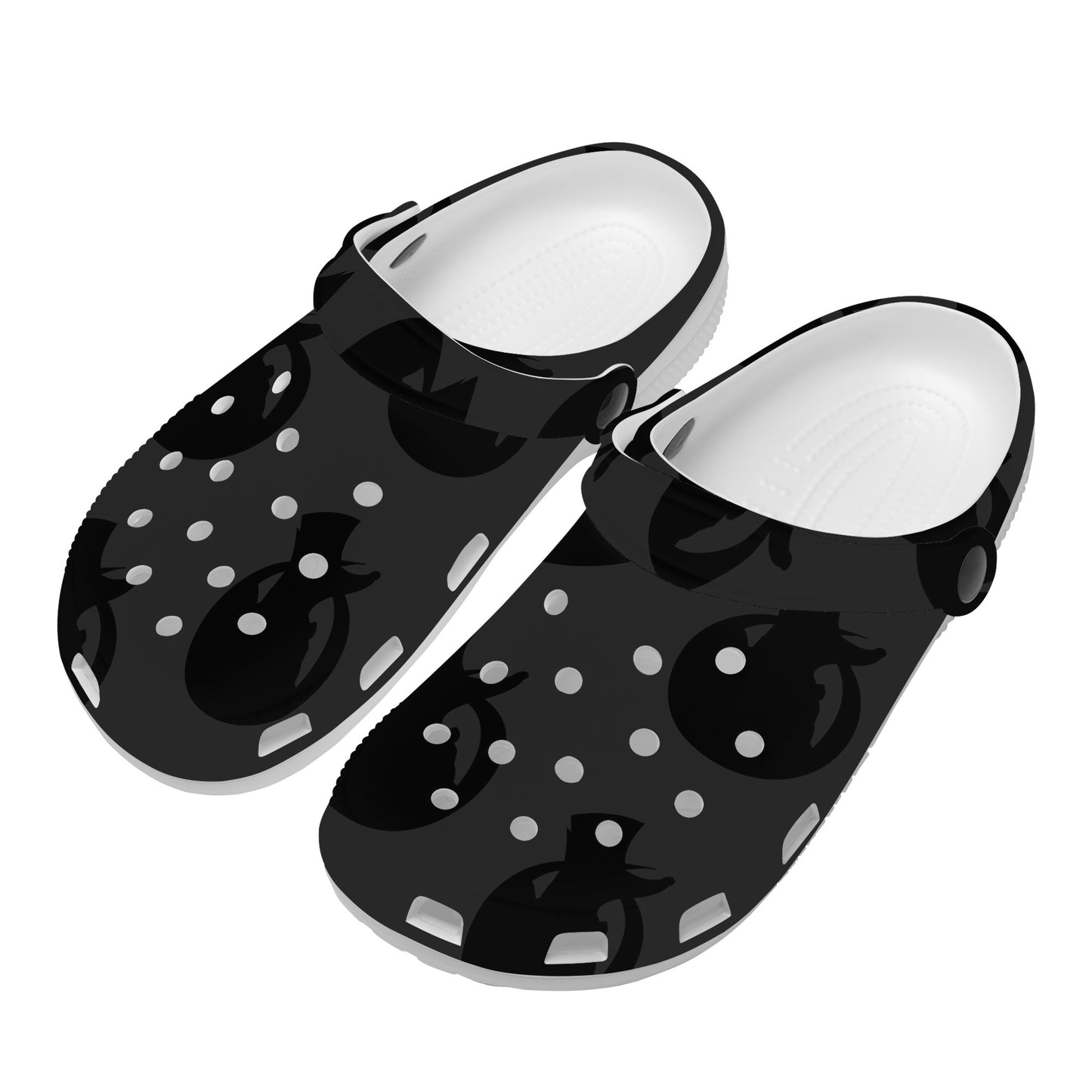 Snooty Fox Art Crocs Clogs - Black