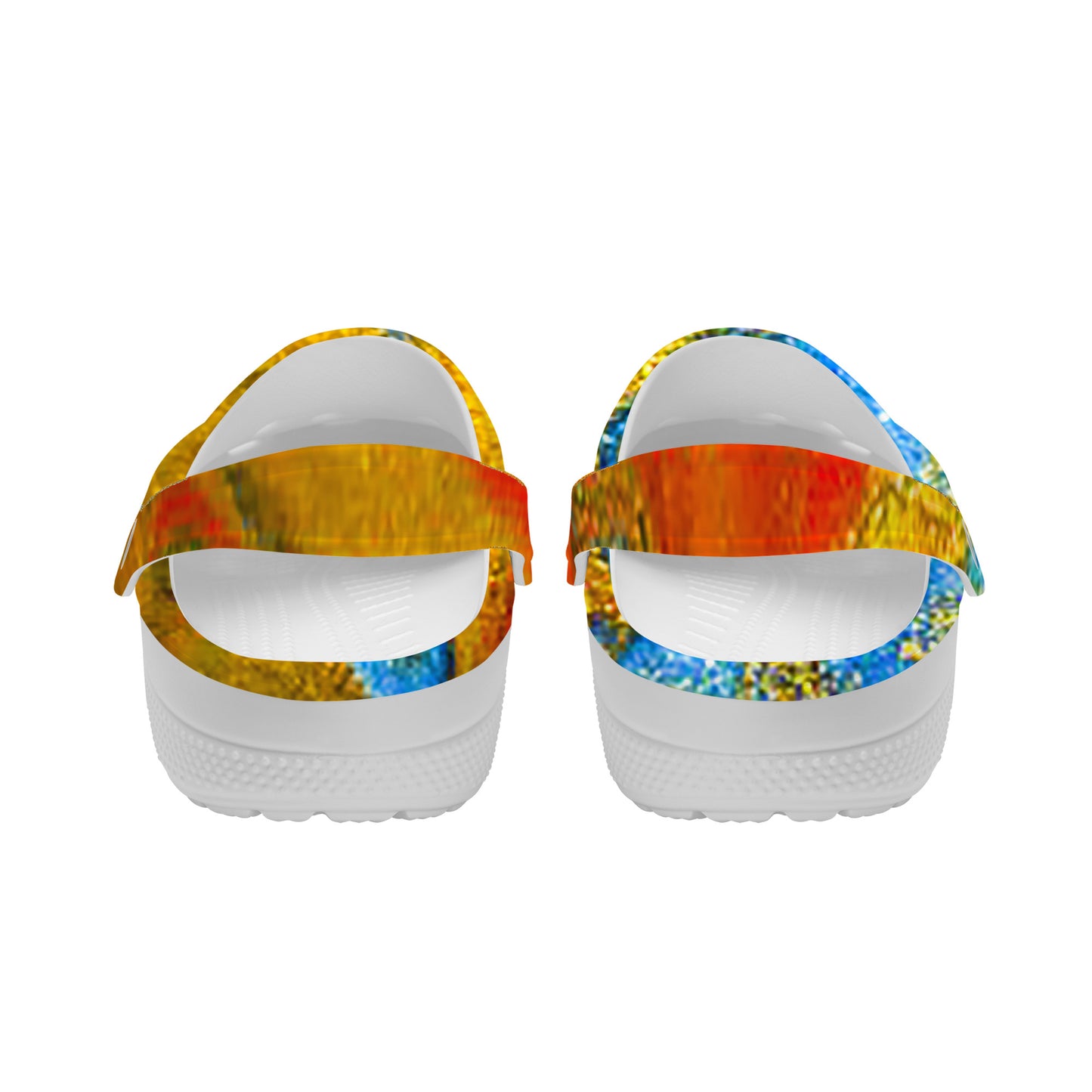 Snooty Fox Art Crocs Clogs - Gold Swirls