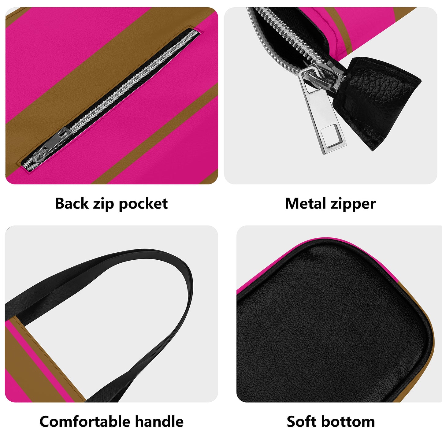 Snooty Fox Art Women's PU Leather Handbag - Stripes