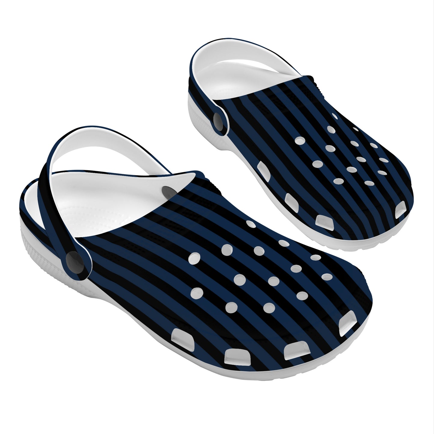 Snooty Fox Art Crocs Clogs - Black & Blue