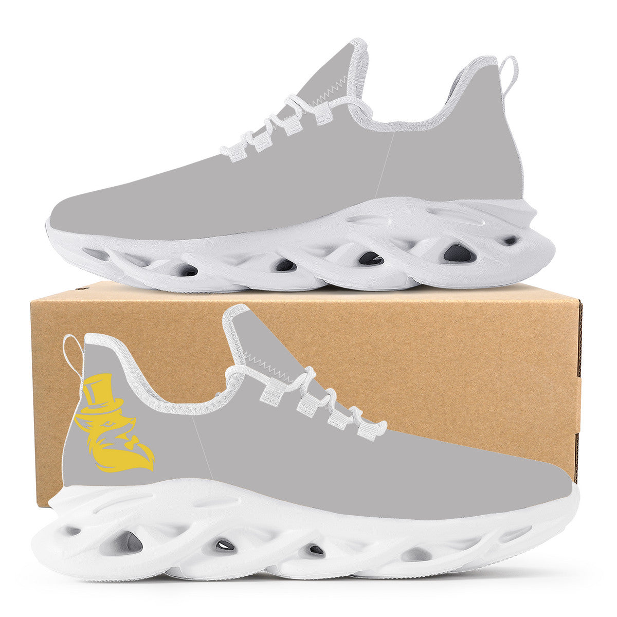Snooty Fox Art SF_K14 Flex Control Sneaker - White Sole - Snooty Fox Gray