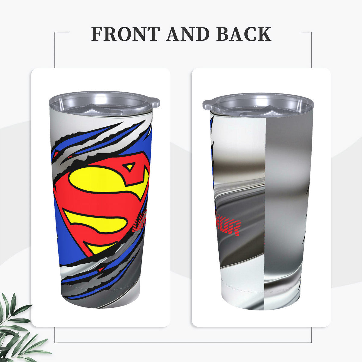 Snooty Fox Art - HC_C81 20oz Stainless Steel Straw Lid Cup - Survivor