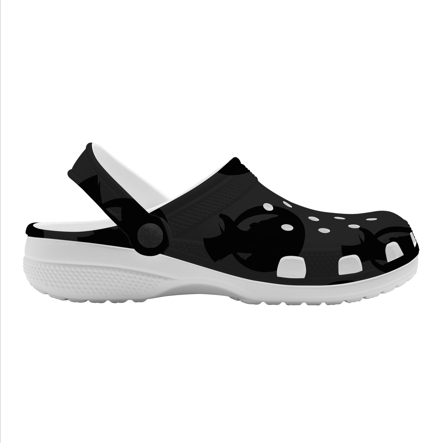 Snooty Fox Art Crocs Clogs - Black