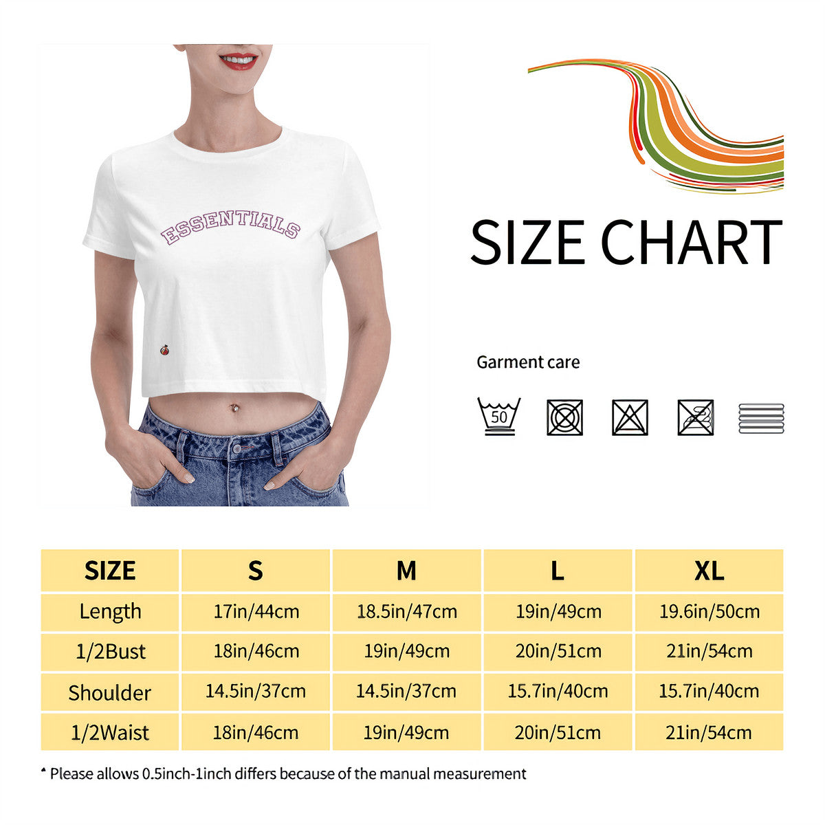 Snooty Fox Art Women's Crop Top T-shirt - Essentials