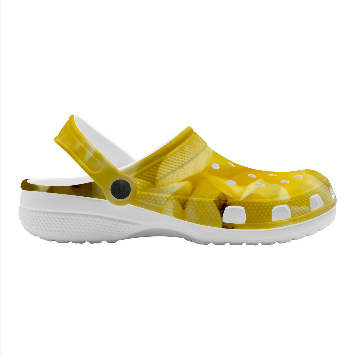 Snooty Fox Art Crocs Clogs - Yellow Rose Blooms